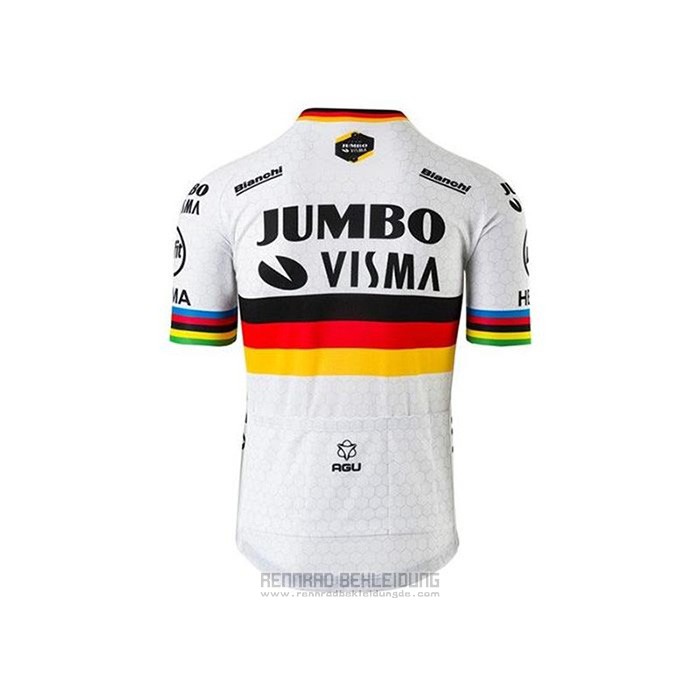 2020 Fahrradbekleidung Jumbo Visma Champion Deutschland Trikot Kurzarm und Tragerhose - zum Schließen ins Bild klicken